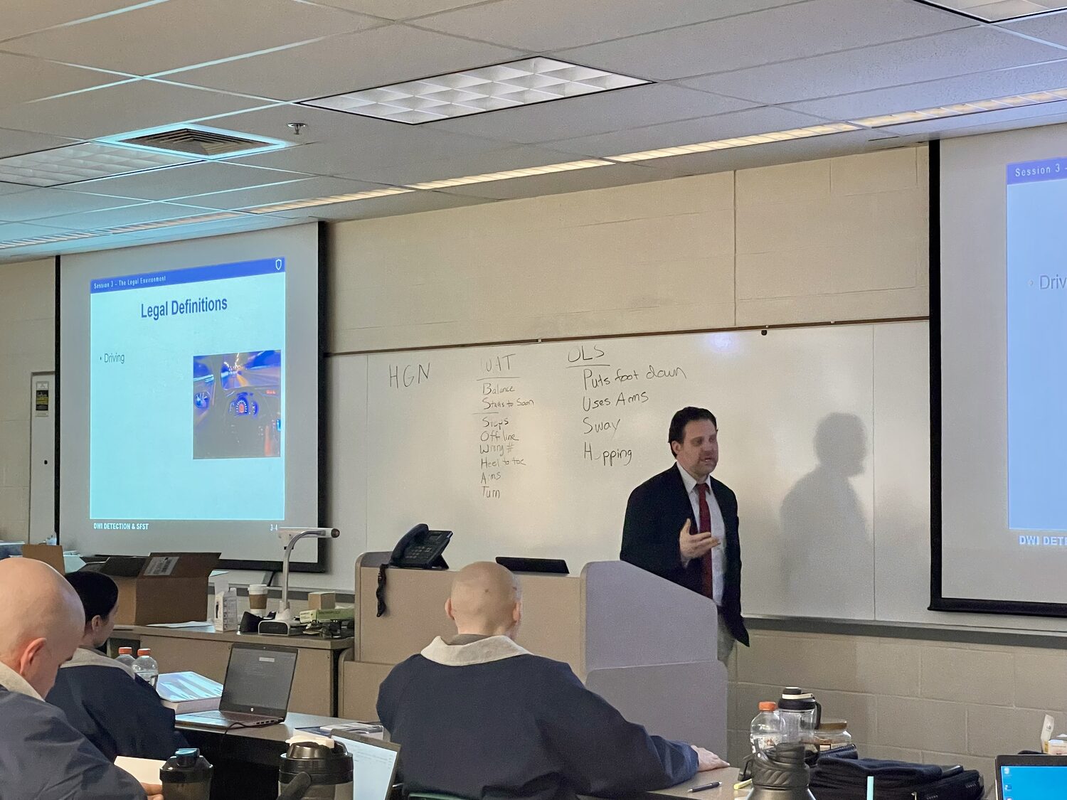 Brian H. Jean teaching at the Delta College Police Academy